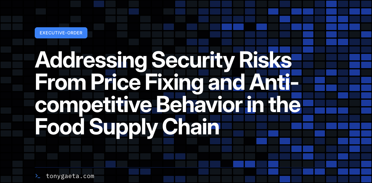 Competition Is Security Risk Addressing Security Risks From Price Fixing and Anti-competitive ...